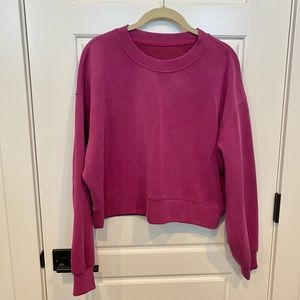 Lululemon Softstreme Perfectly Oversized Cropped Crew size 6